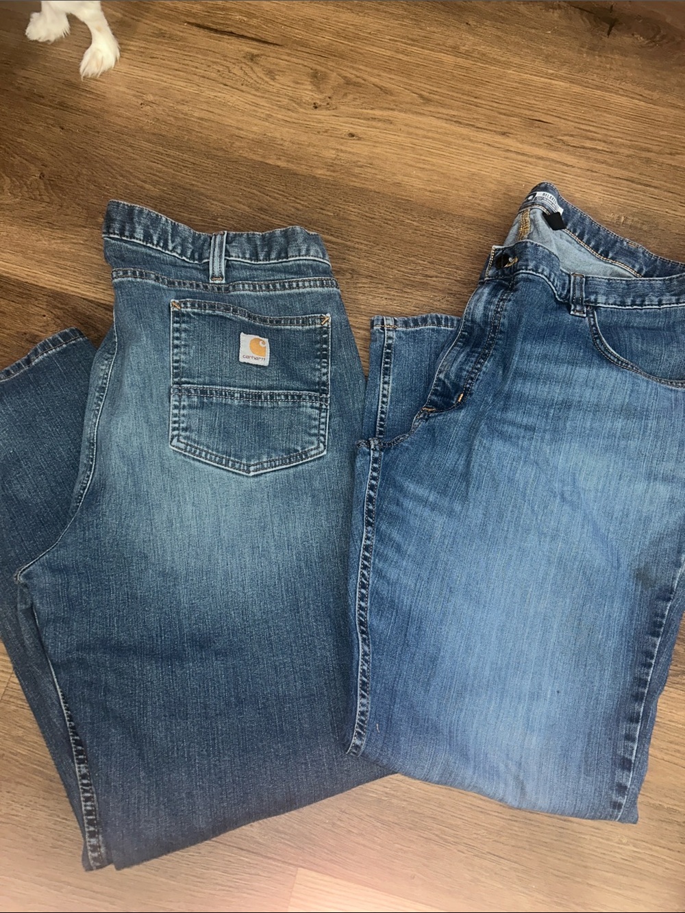 Carhartt Men's Relaxed Jeans in Medium Blue & Dark Blue